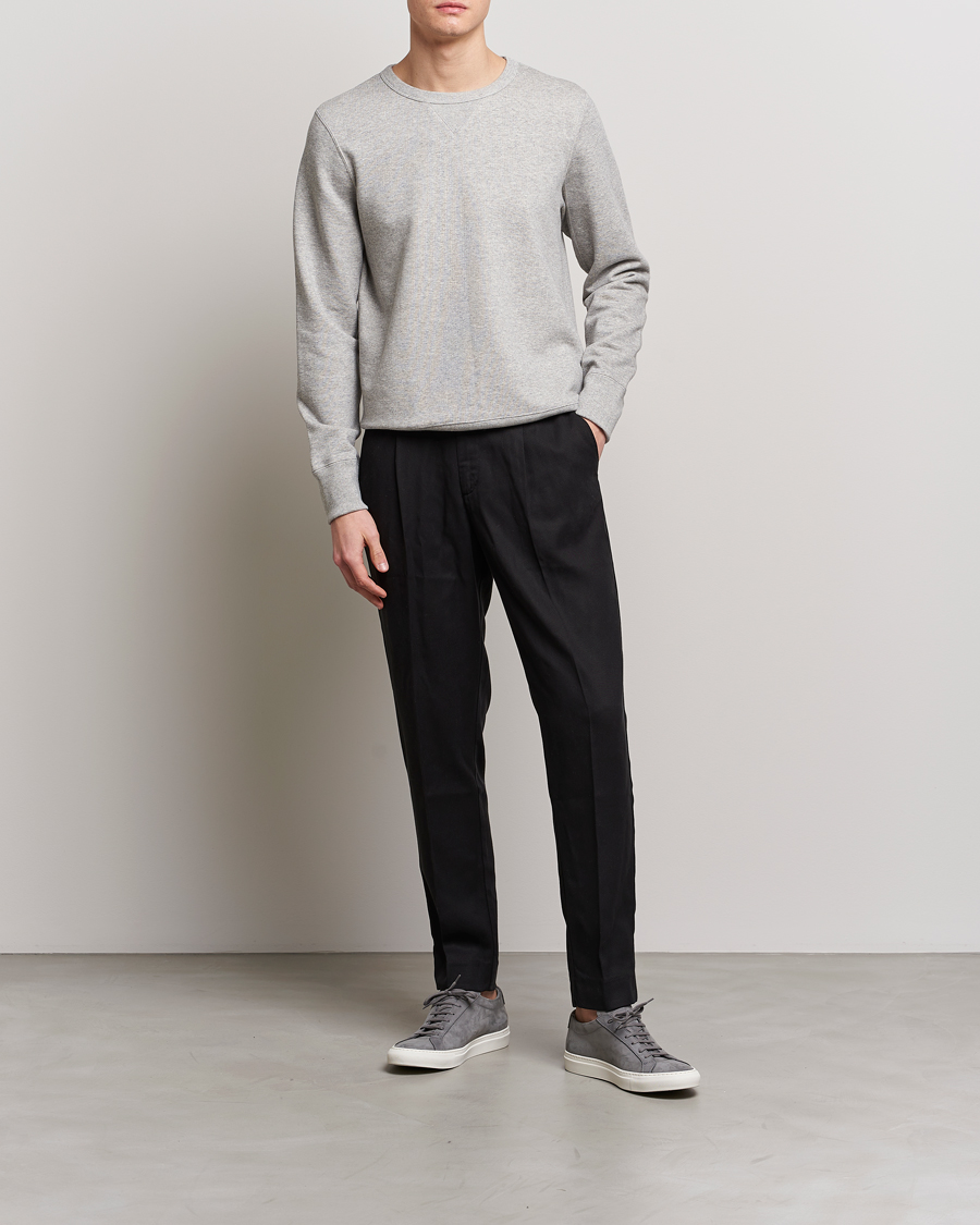 Herre | Trøjer | Merz b. Schwanen | Organic Cotton Crew Neck Sweat Grey Mel