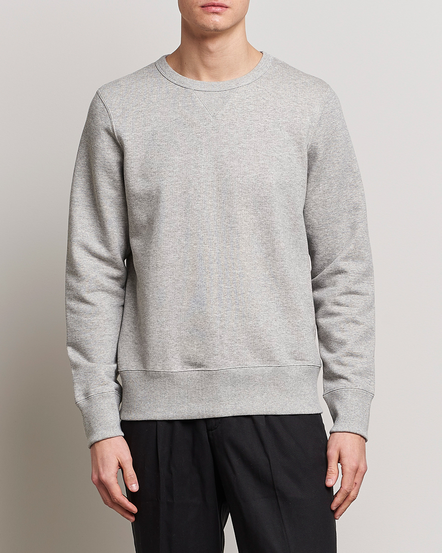 Herre | Merz b. Schwanen | Merz b. Schwanen | Organic Cotton Crew Neck Sweat Grey Mel