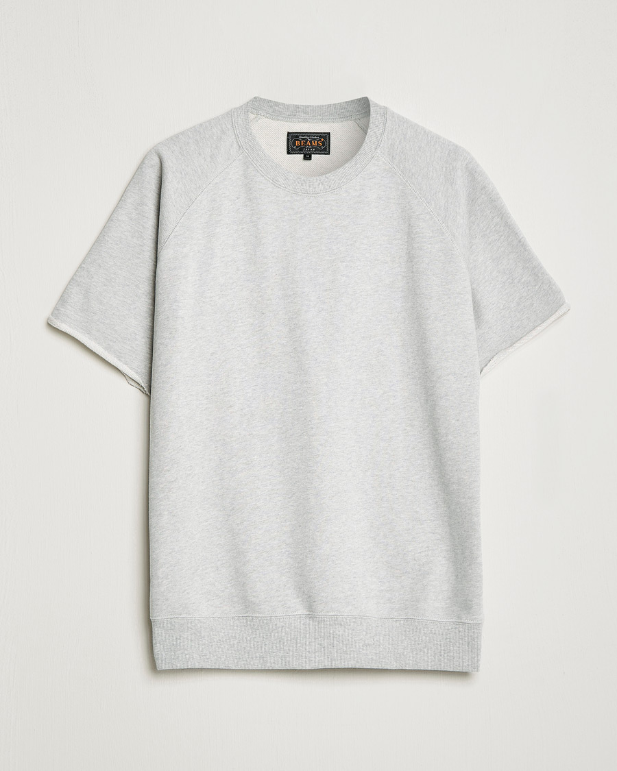Herre | T-Shirts | BEAMS PLUS | Cut Off Sweatshirt Heather Grey