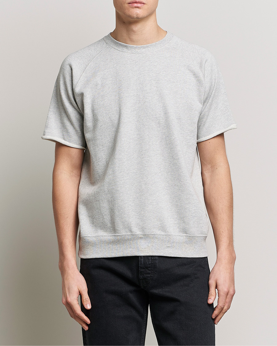 Herre | T-Shirts | BEAMS PLUS | Cut Off Sweatshirt Heather Grey