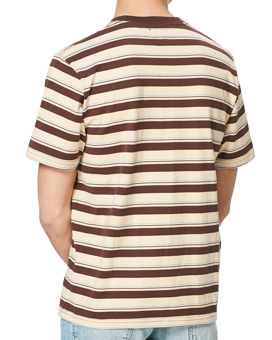 Herre | T-Shirts | BEAMS PLUS | Striped Pocket Tee Beige