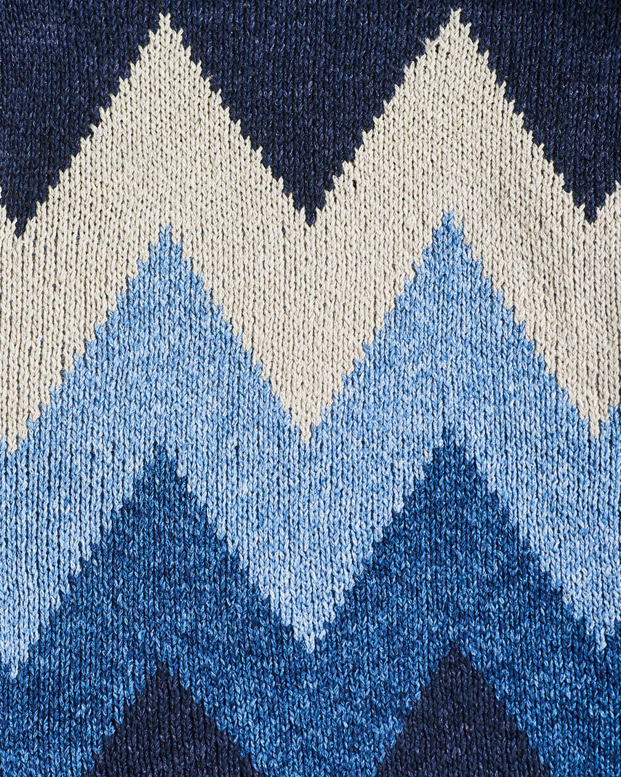 Herre | Trøjer | BEAMS PLUS | Jacquard Cardigan Indigo Blue