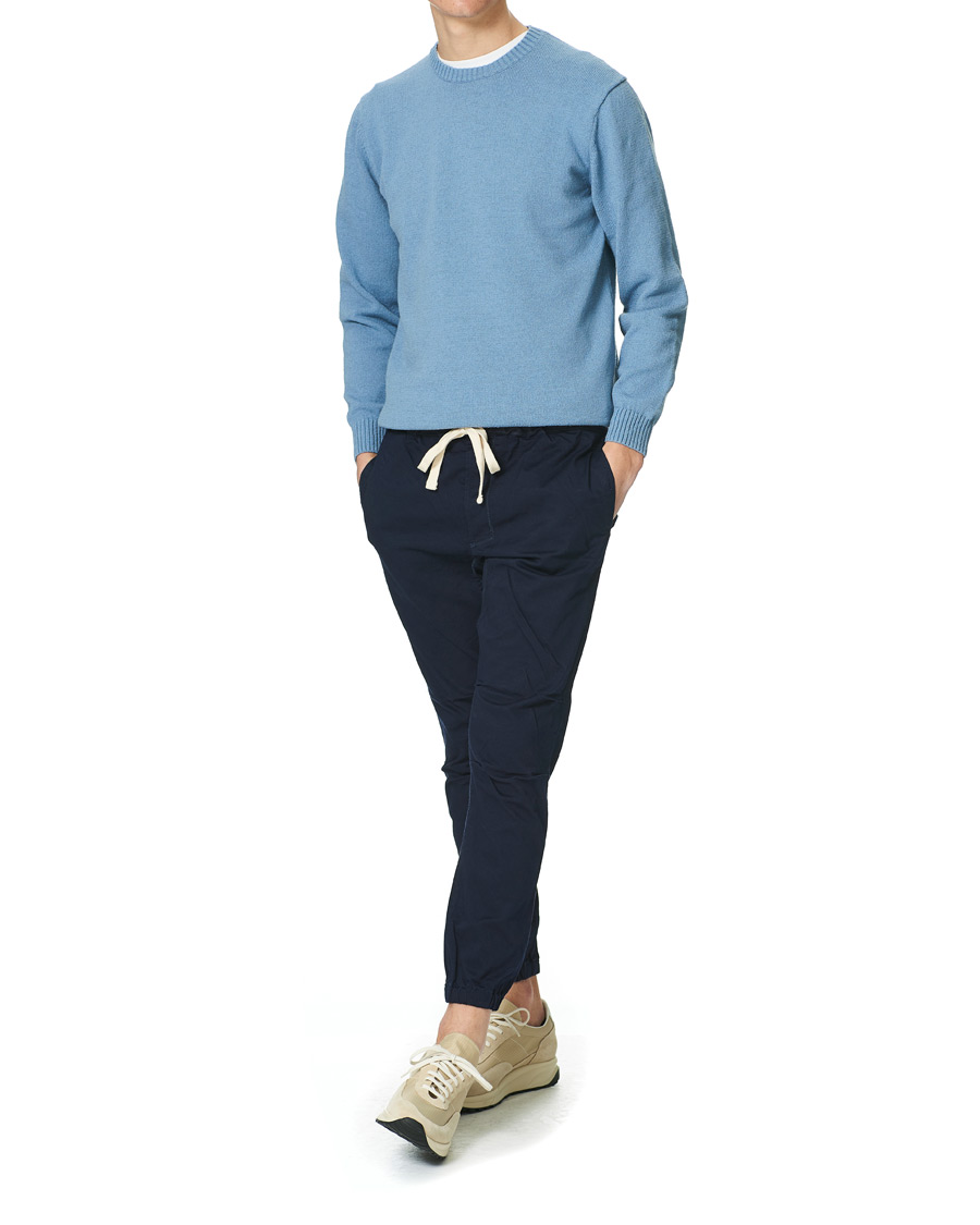 Herre | Trøjer | BEAMS PLUS | Lily Yarn Crew Neck Sax Blue