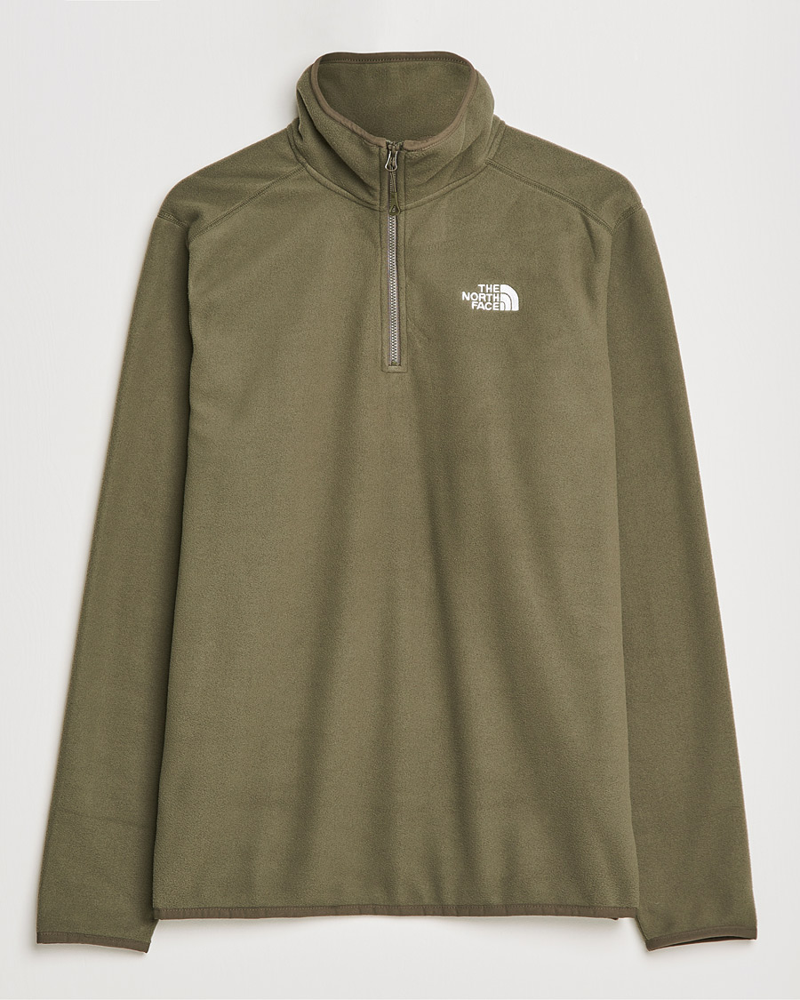 Herre | Active | The North Face | 100 Glacier 1/4 Zip Taupe Green