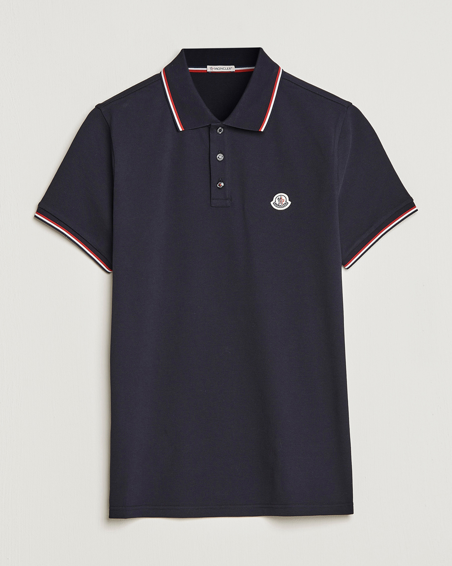Herre | Polotrøjer | Moncler | Contrast Rib Polo Navy
