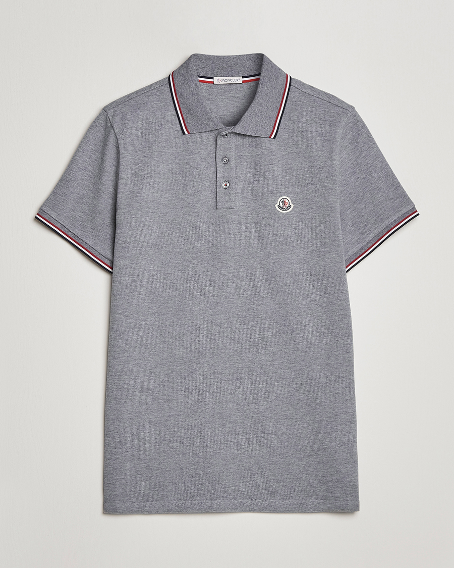 Herre | Polotrøjer | Moncler | Contrast Rib Polo Heather Grey