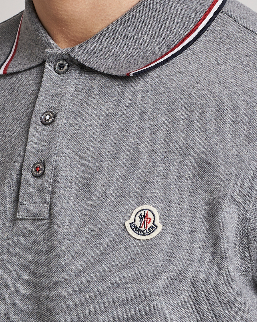 Herre | Polotrøjer | Moncler | Contrast Rib Polo Heather Grey