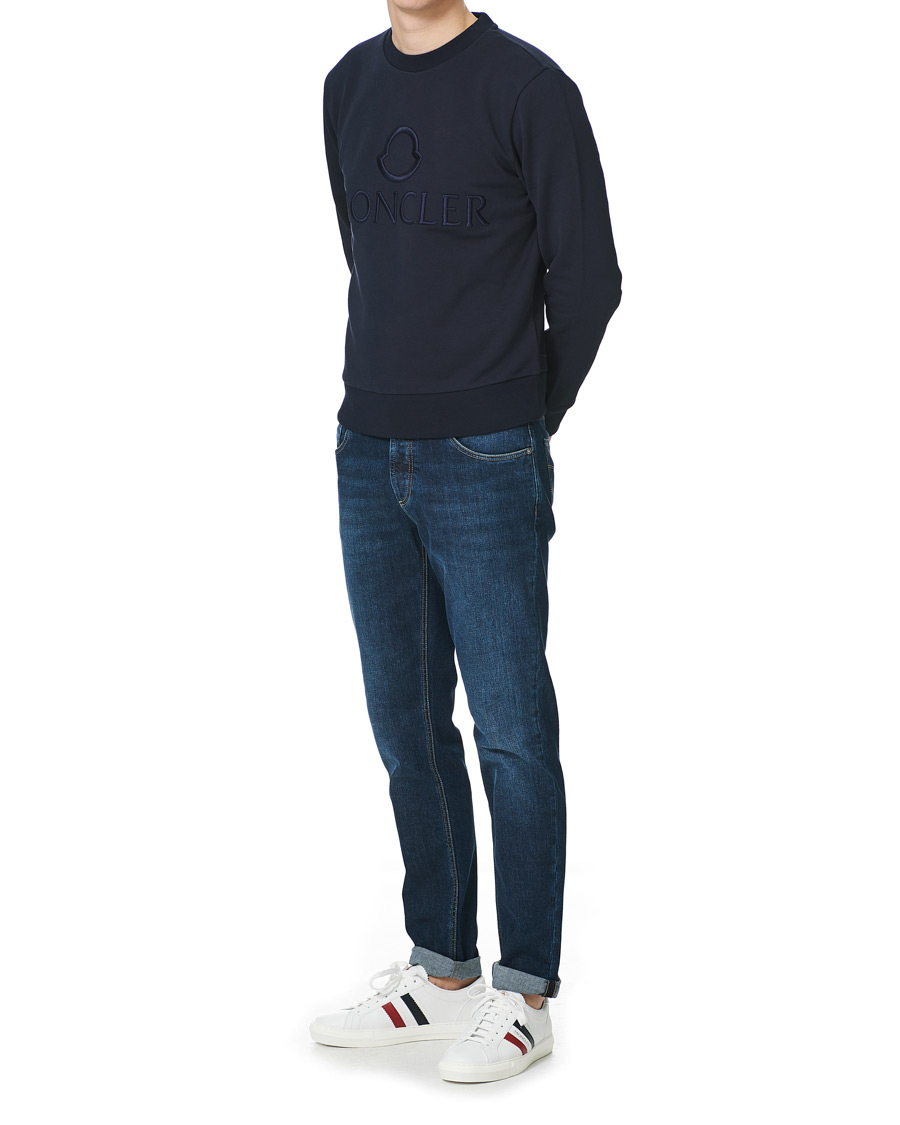 Herre | Trøjer | Moncler | Embroidered Logo Sweatshirt Navy