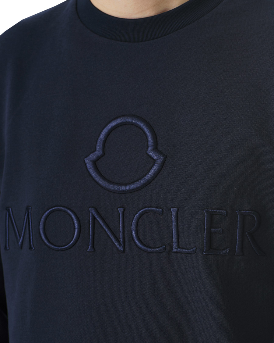 Herre | Trøjer | Moncler | Embroidered Logo Sweatshirt Navy