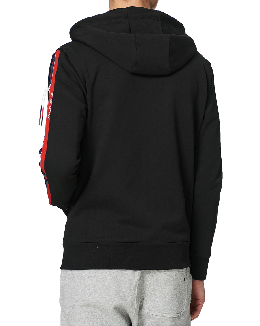 Herre | Trøjer | Moncler | Tape Logo Zip Hoodie Black