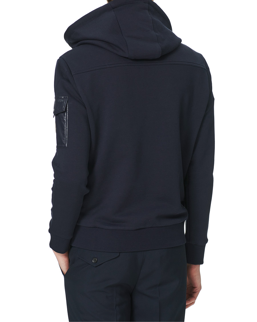 Herre | Trøjer | Moncler | Hooded Hybrid Full Zip Navy
