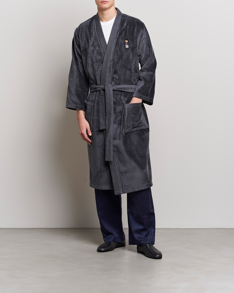 Herre | Pyjamas & Morgenkåber | Ralph Lauren Home | Flag Sweater Bear Bathrobe Charcoal