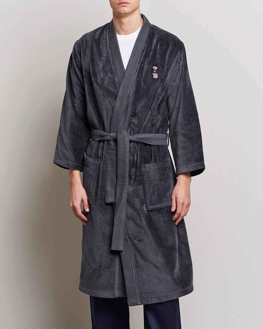 Herre | Pyjamas & Morgenkåber | Ralph Lauren Home | Flag Sweater Bear Bathrobe Charcoal