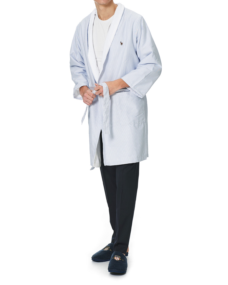 Herre | Pyjamas & Morgenkåber | Ralph Lauren Home | Oxford Men Kimono Bathrobe Blue