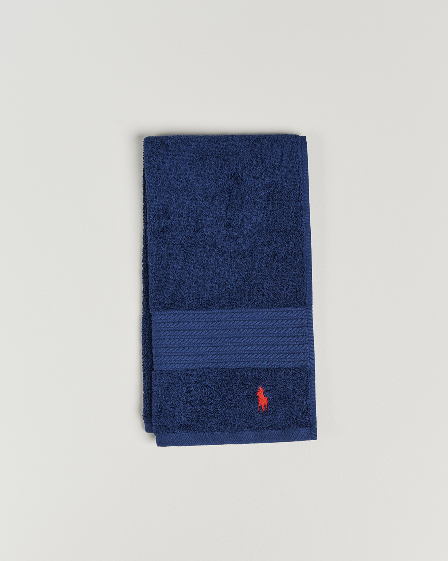 Herre | Ralph Lauren Home Polo Player Guest Towel 40x75 Marine | Ralph Lauren Home | Polo Player Guest Towel 40x75 Marine