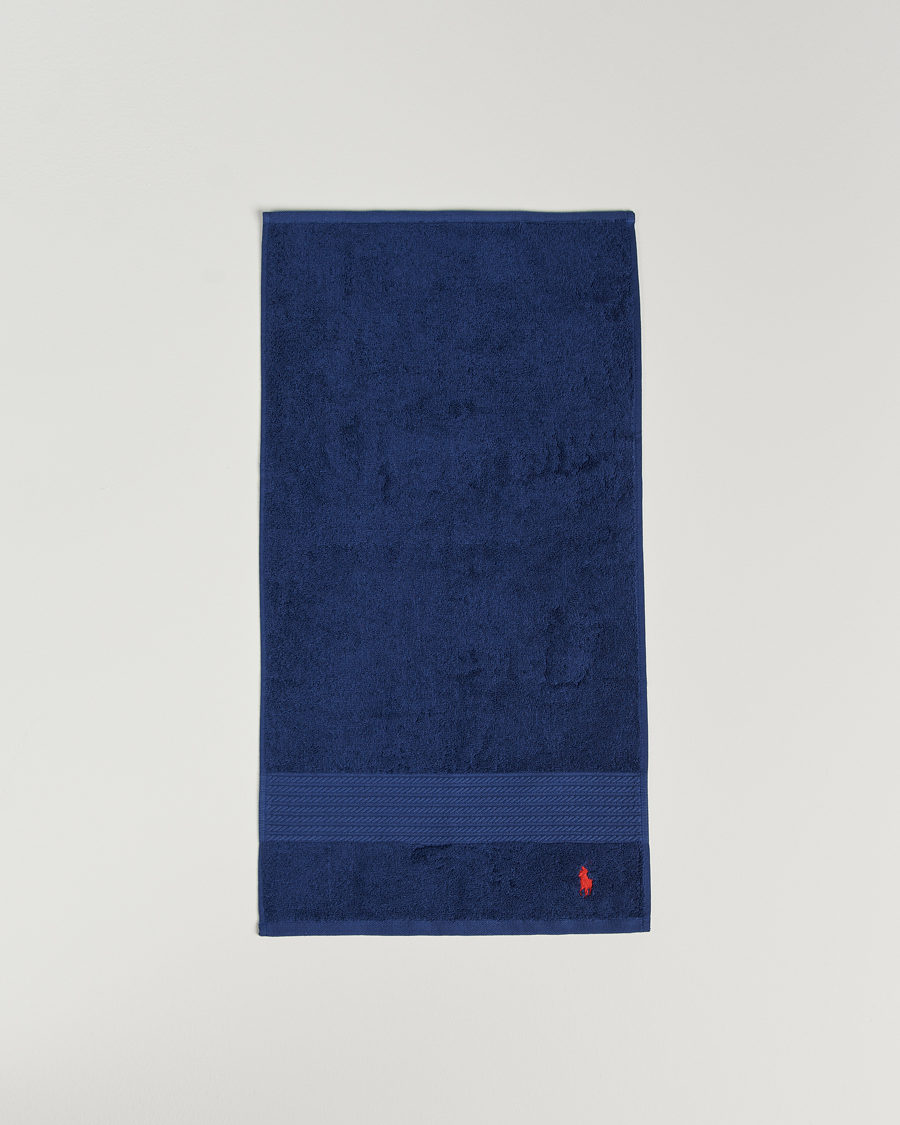 Herre | Ralph Lauren Home Polo Player Guest Towel 40x75 Marine | Ralph Lauren Home | Polo Player Guest Towel 40x75 Marine