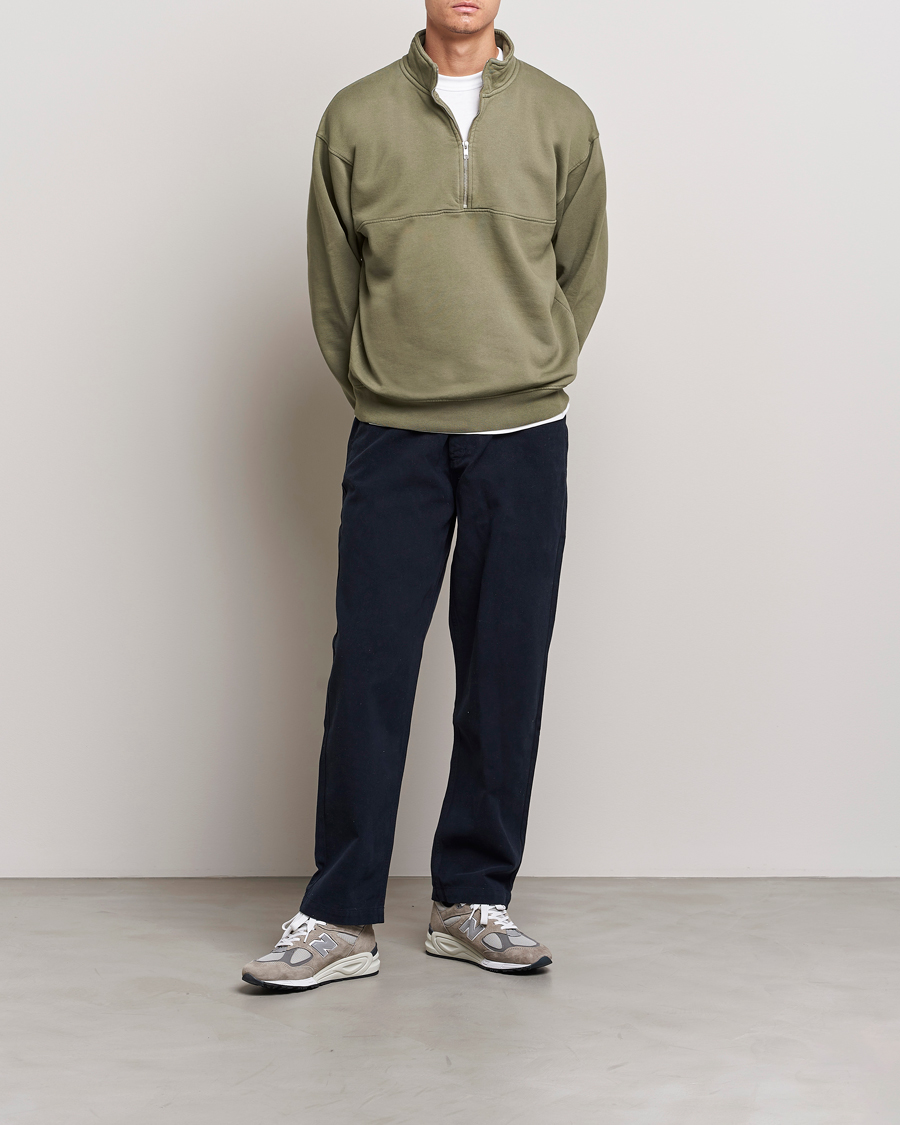 Herre | Trøjer | Colorful Standard | Classic Organic Half-Zip Dusty Olive