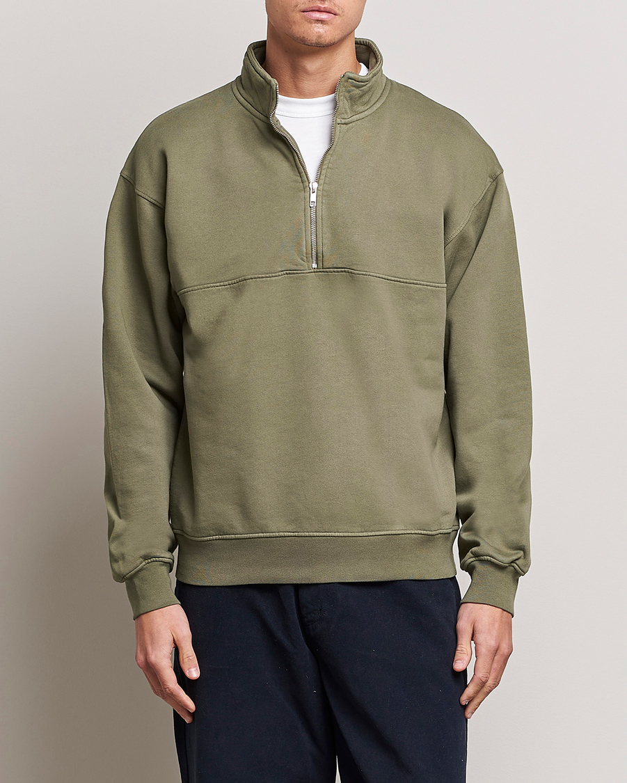 Herre | Half-zip | Colorful Standard | Classic Organic Half-Zip Dusty Olive