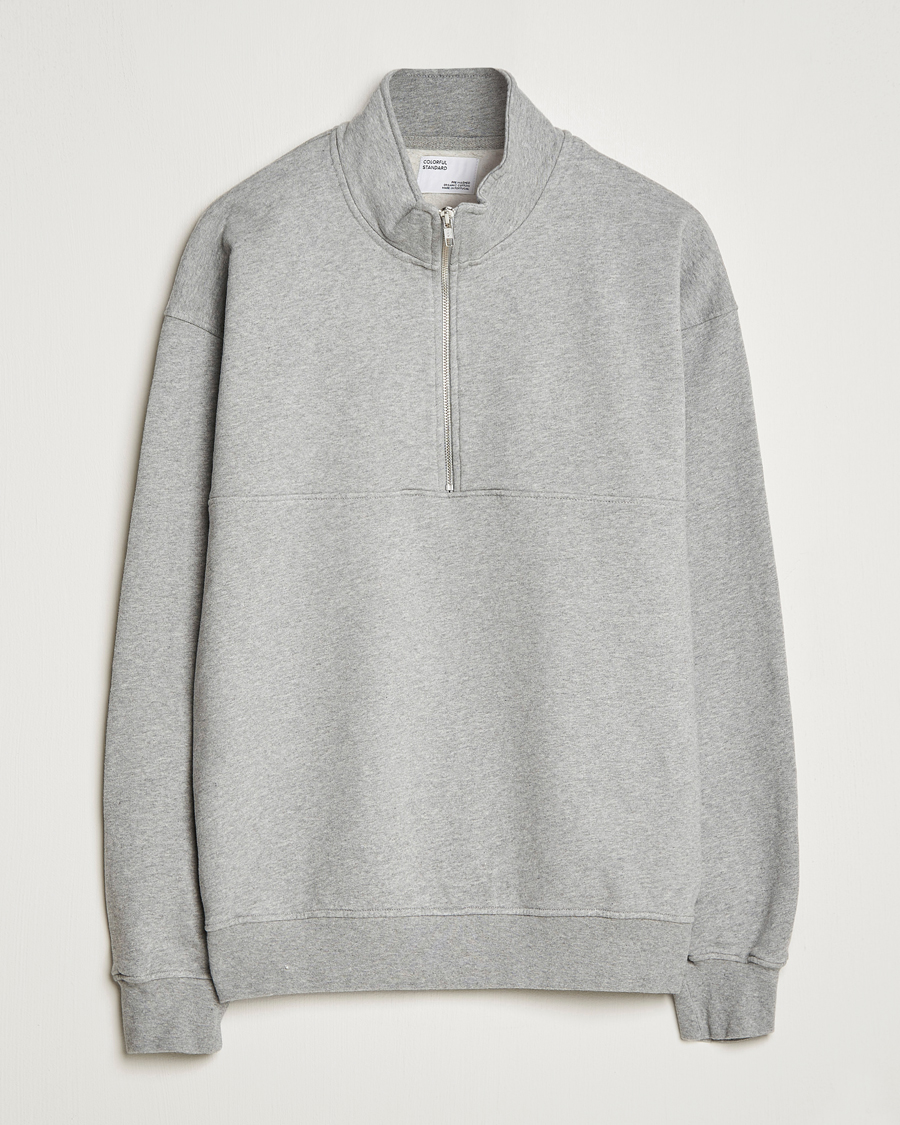 Herre | Gaver til særlige lejligheder | Colorful Standard | Classic Organic Half-Zip Heather Grey