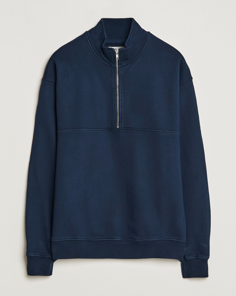 Herre | Trøjer | Colorful Standard | Classic Organic Half-Zip Navy Blue