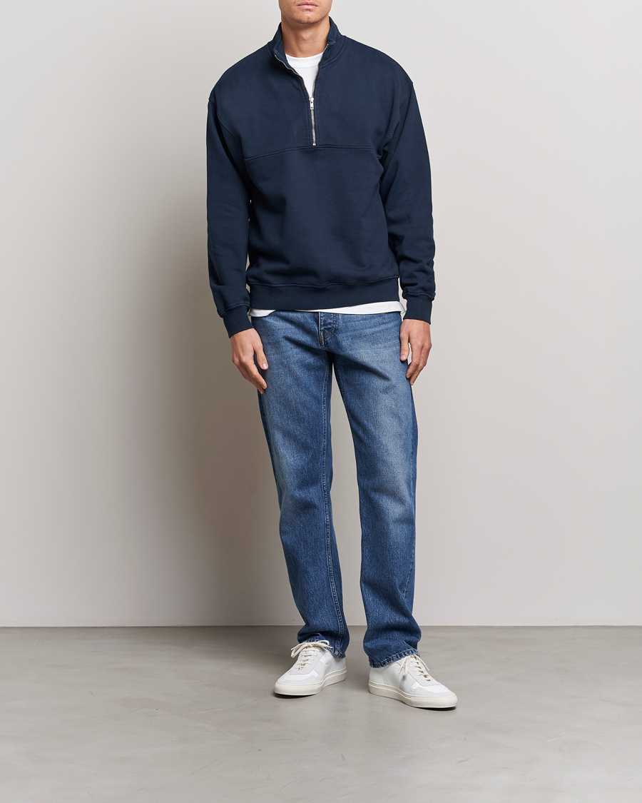 Herre | Trøjer | Colorful Standard | Classic Organic Half-Zip Navy Blue