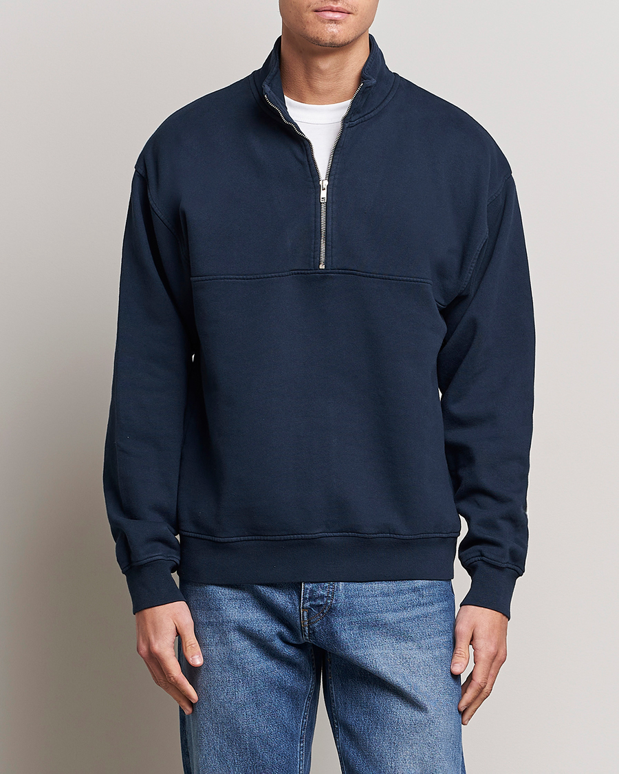 Herre | Contemporary Creators | Colorful Standard | Classic Organic Half-Zip Navy Blue