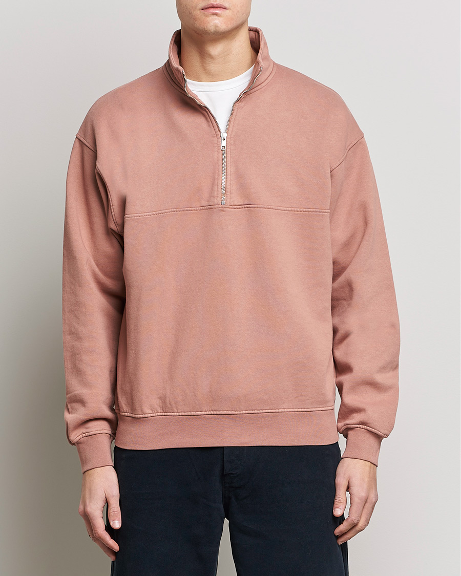 Herre | Half-zip | Colorful Standard | Classic Organic Half-Zip Rosewood Mist