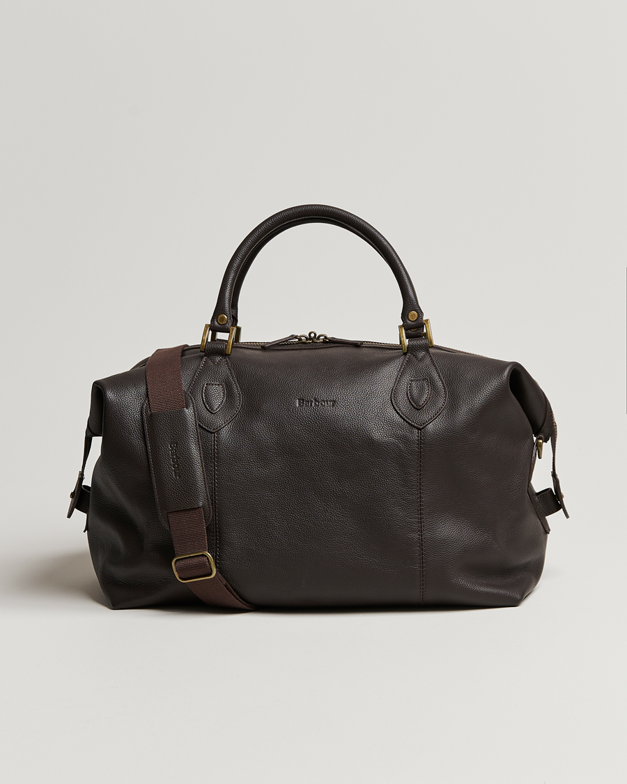 Herre |  | Barbour Lifestyle | Leather Medium Travel Explorer Dark Brown