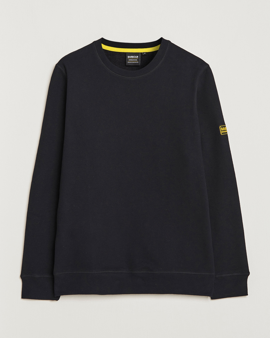 Herre | Trøjer | Barbour International | Badge Crew Neck Sweatshirt Black