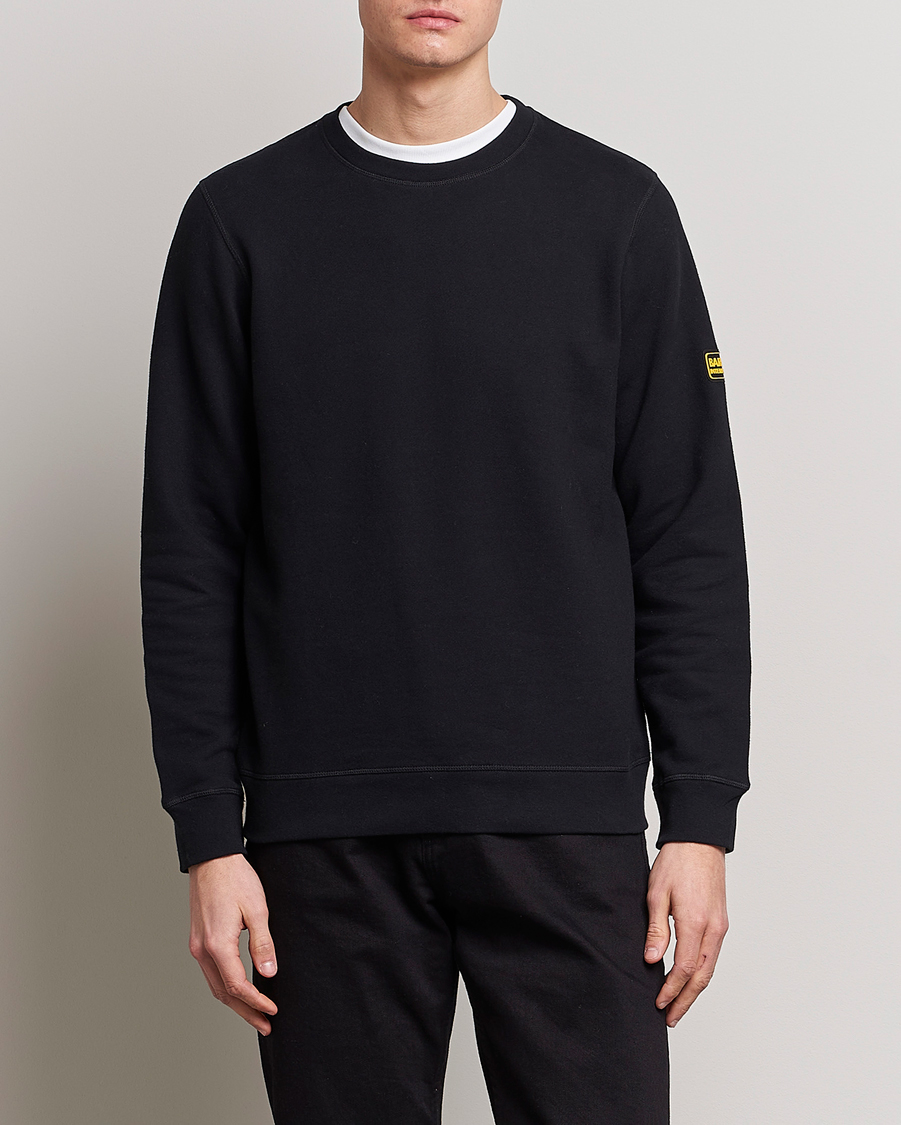 Herre |  | Barbour International | Badge Crew Neck Sweatshirt Black