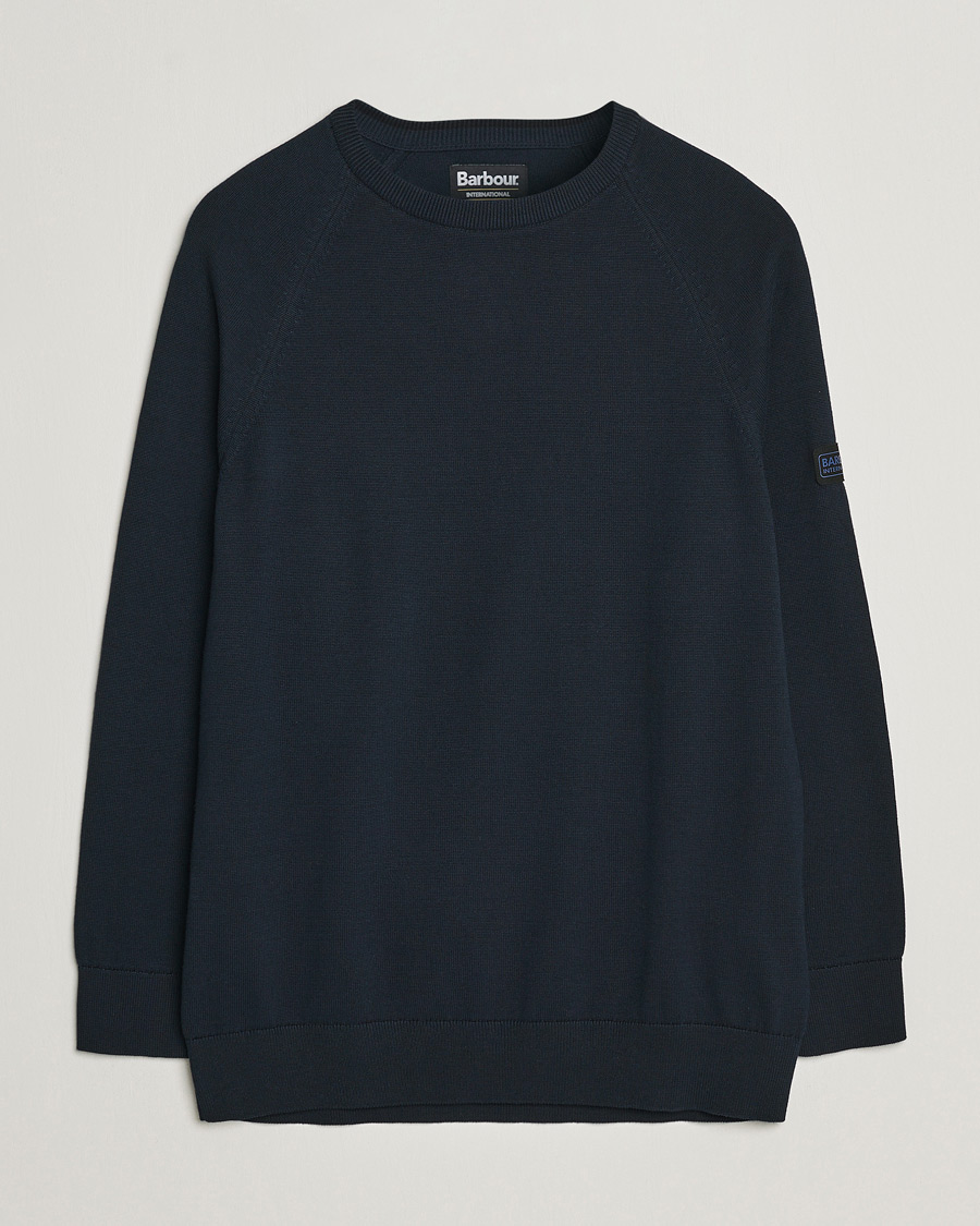 Herre | Trøjer | Barbour International | Cotton Crew Knit Navy