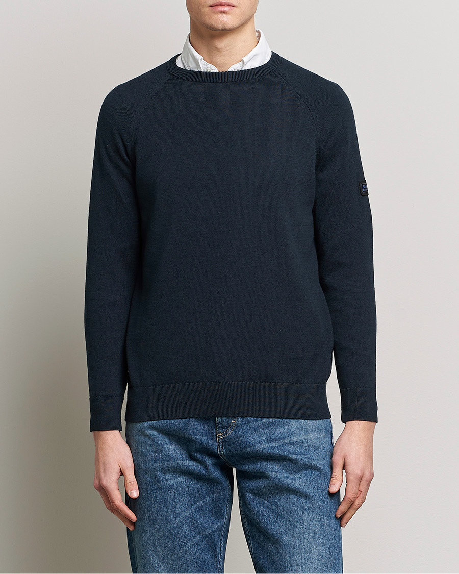 Herre | Afdelinger | Barbour International | Cotton Crew Knit Navy