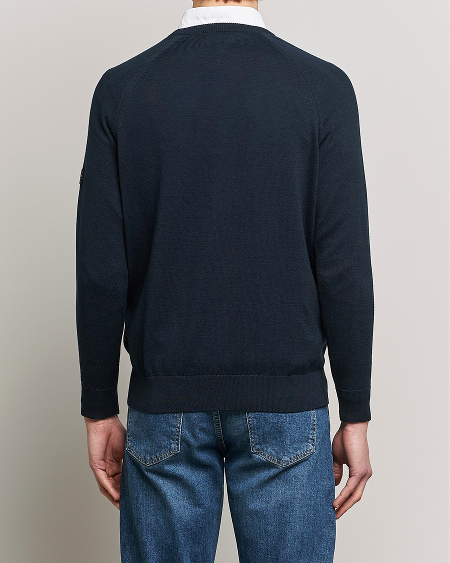 Herre | Trøjer | Barbour International | Cotton Crew Knit Navy