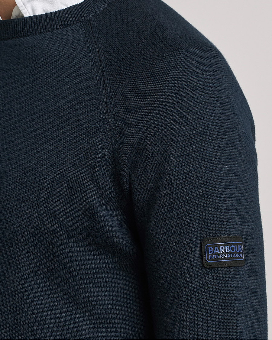 Herre | Trøjer | Barbour International | Cotton Crew Knit Navy