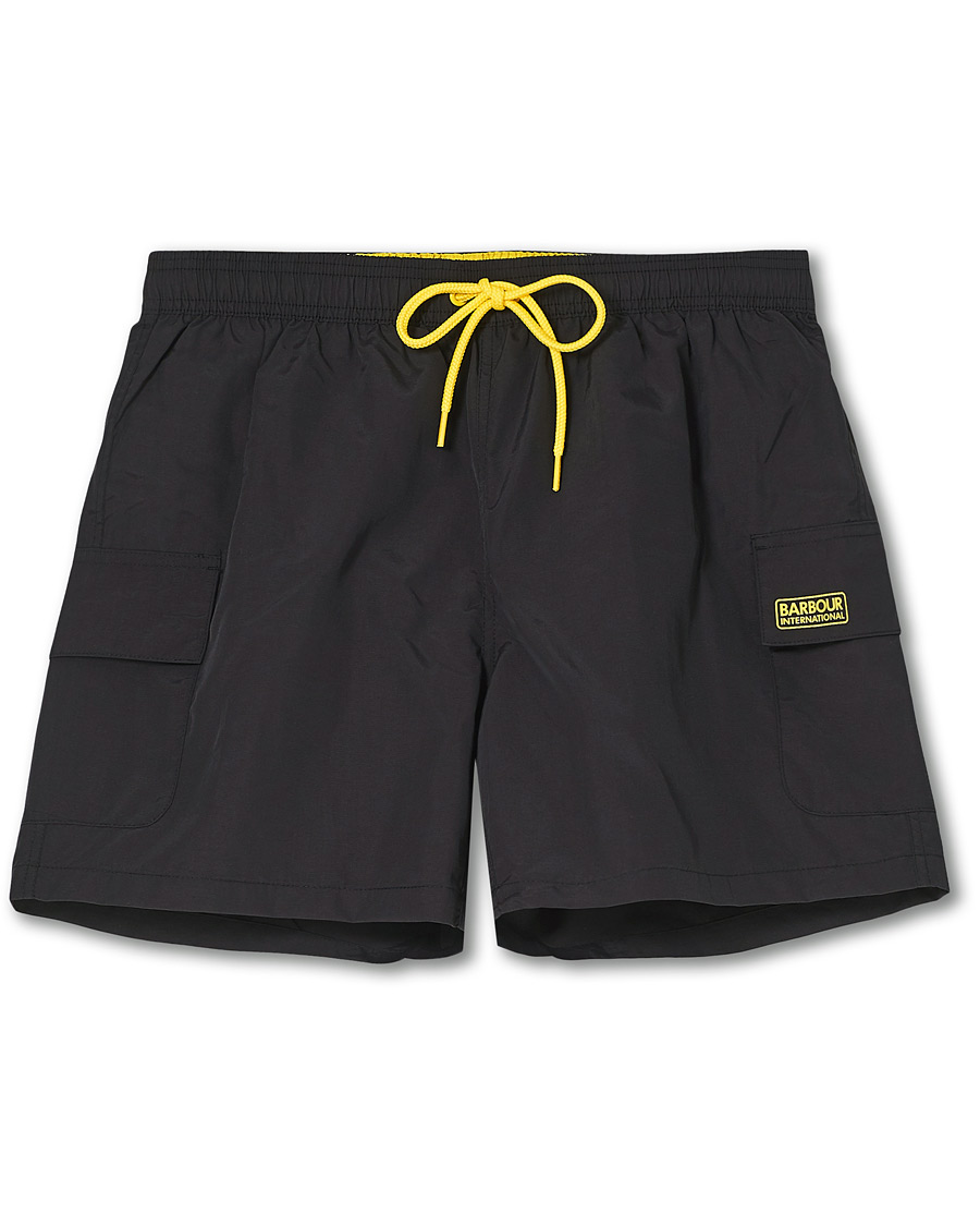 Herre | Badebukser | Barbour International | Cargo Swimshorts Black