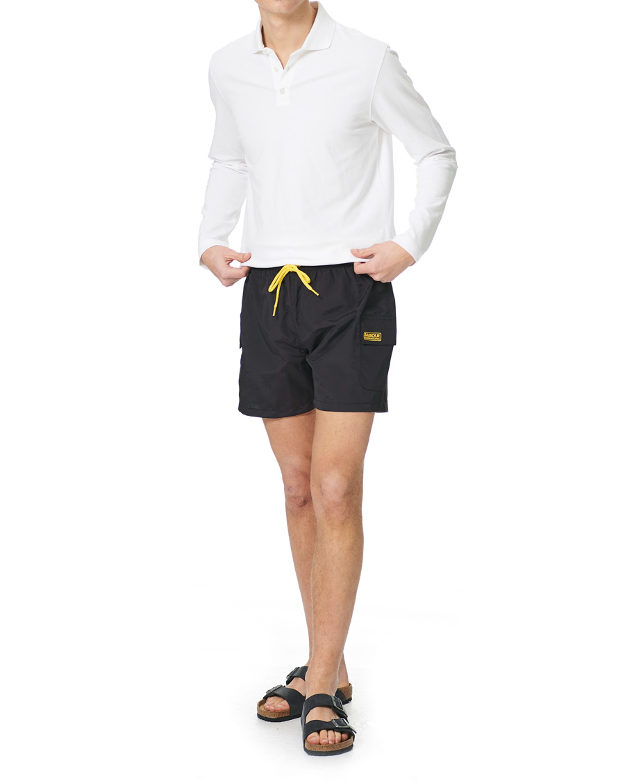 Herre | Badebukser | Barbour International | Cargo Swimshorts Black