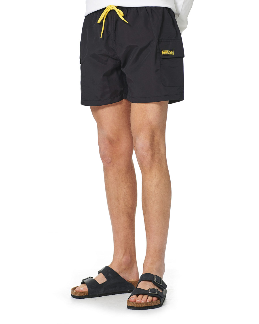 Herre | Badebukser | Barbour International | Cargo Swimshorts Black