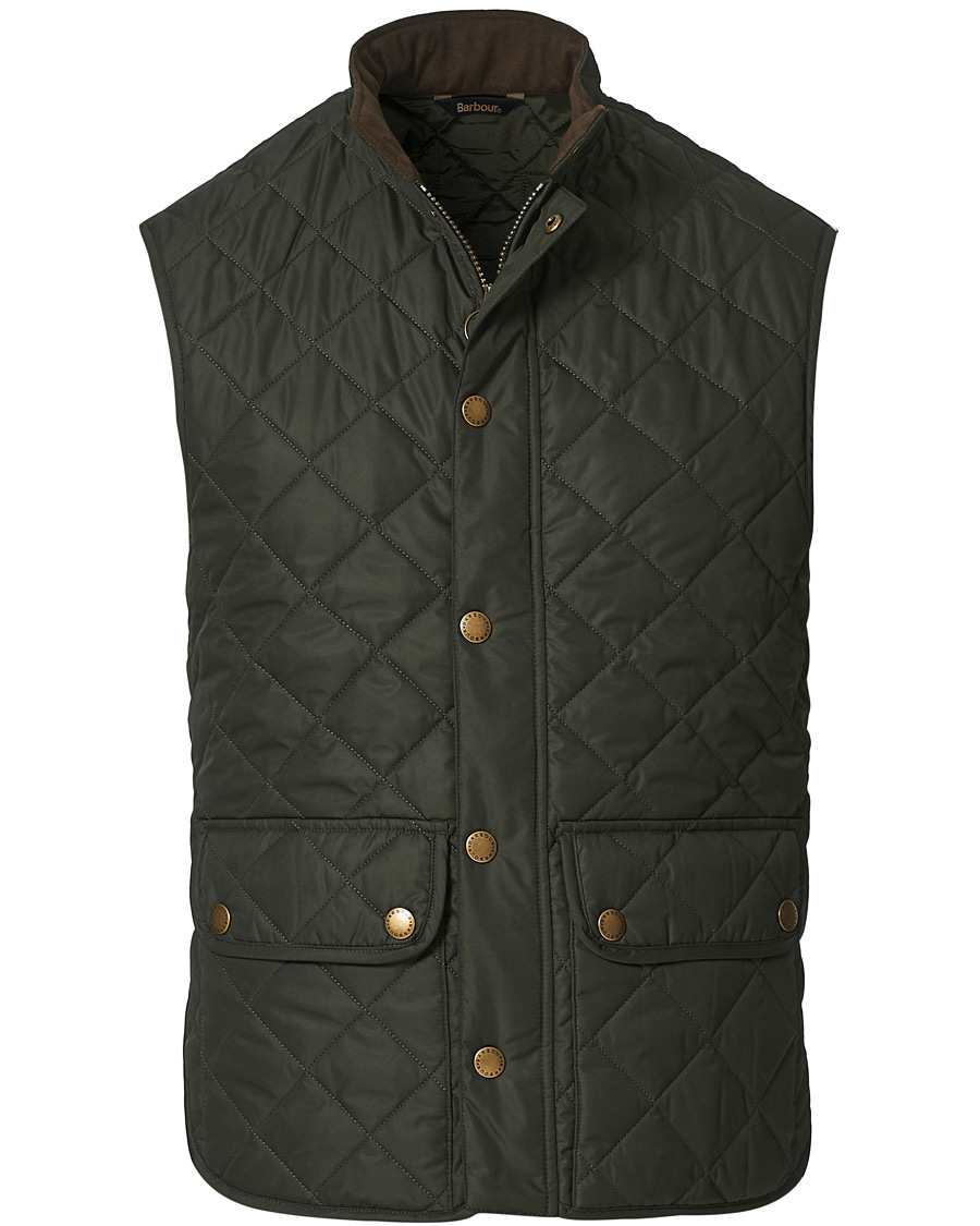 Herre | Veste | Barbour Lifestyle | Lowerdale Quilted Gilet Navy L Sage Green