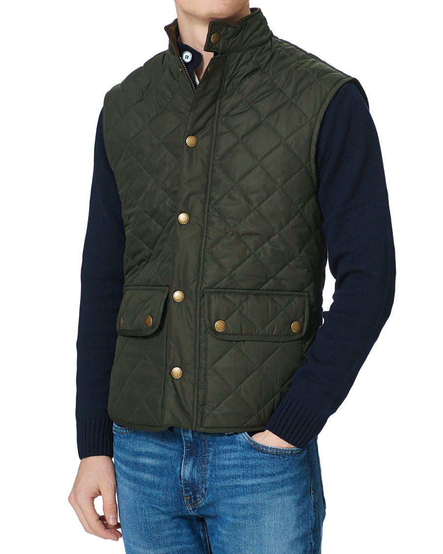 Herre | Dunveste | Barbour Lifestyle | Lowerdale Quilted Gilet Navy L Sage Green