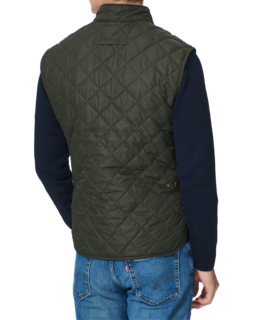 Herre | Veste | Barbour Lifestyle | Lowerdale Quilted Gilet Navy L Sage Green