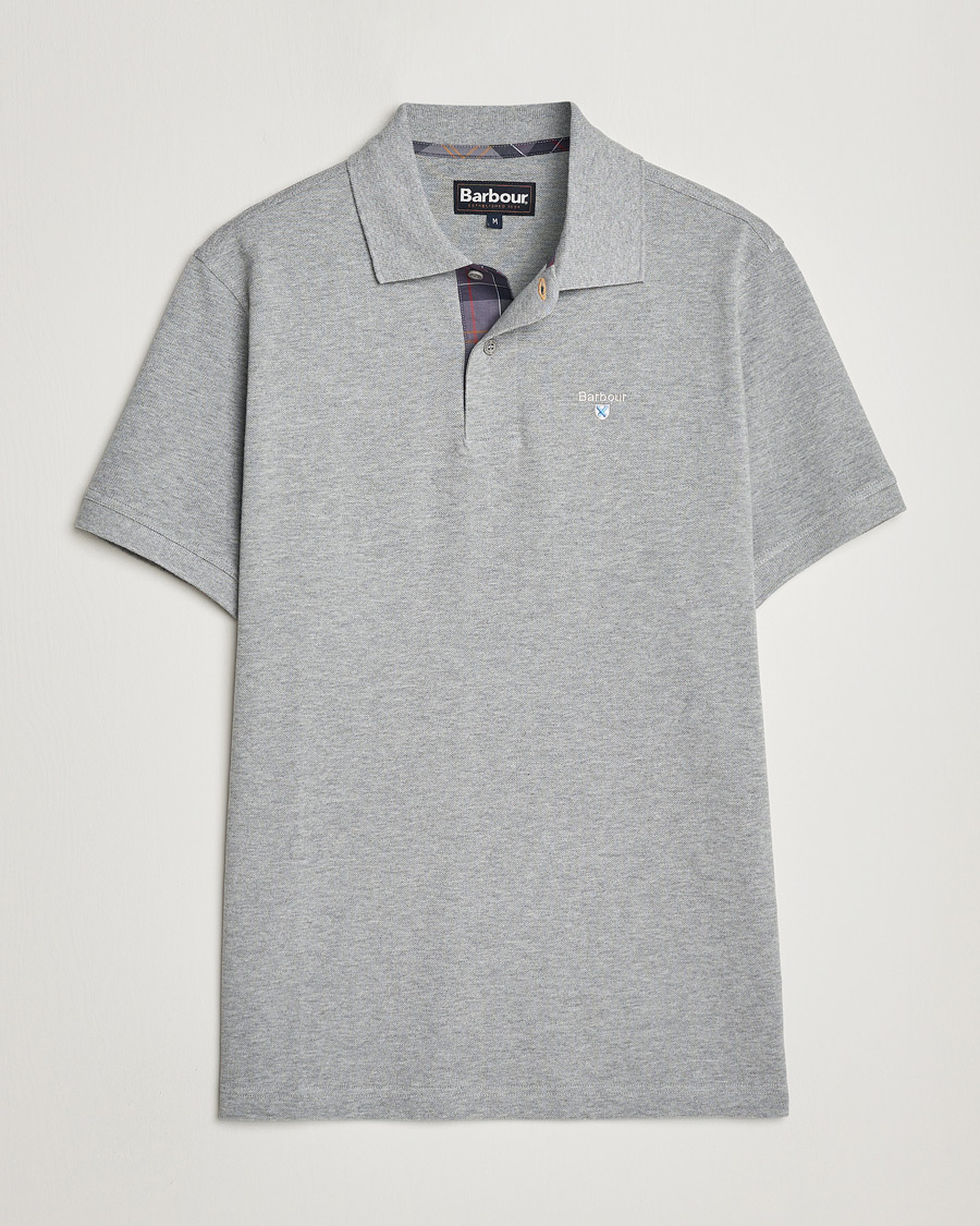 Herre | Polotrøjer | Barbour Lifestyle | Tartan Pique Polo Grey Marl