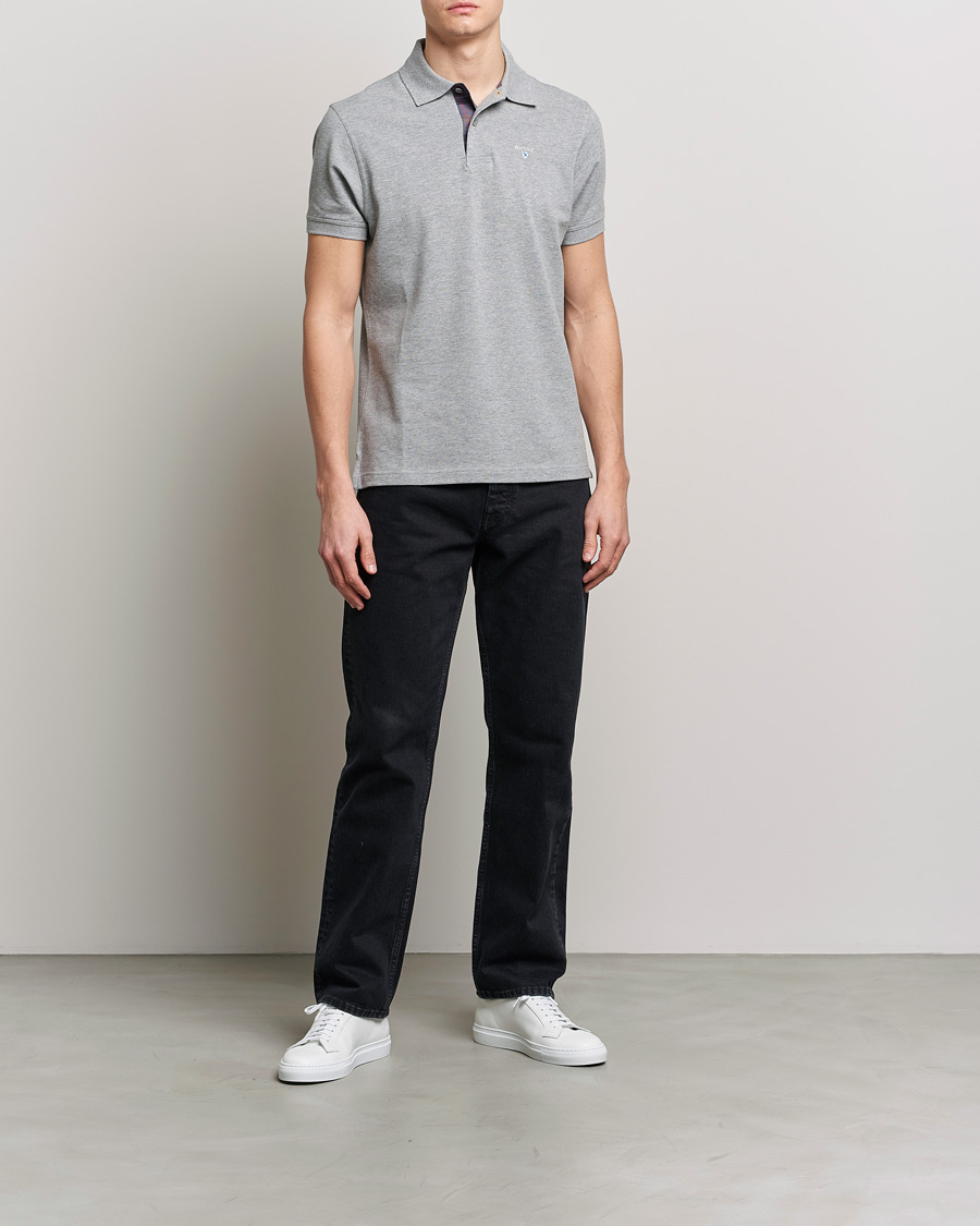 Herre | Polotrøjer | Barbour Lifestyle | Tartan Pique Polo Grey Marl