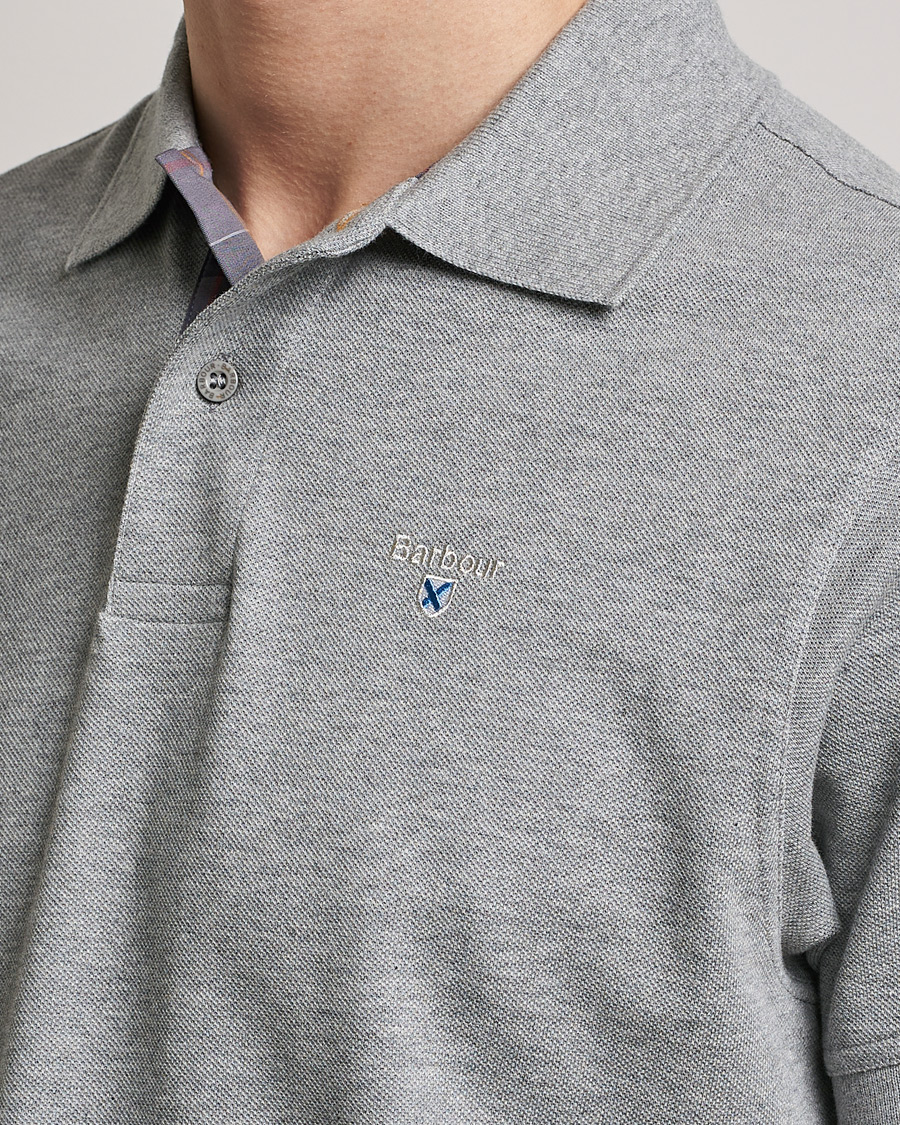 Herre | Polotrøjer | Barbour Lifestyle | Tartan Pique Polo Grey Marl