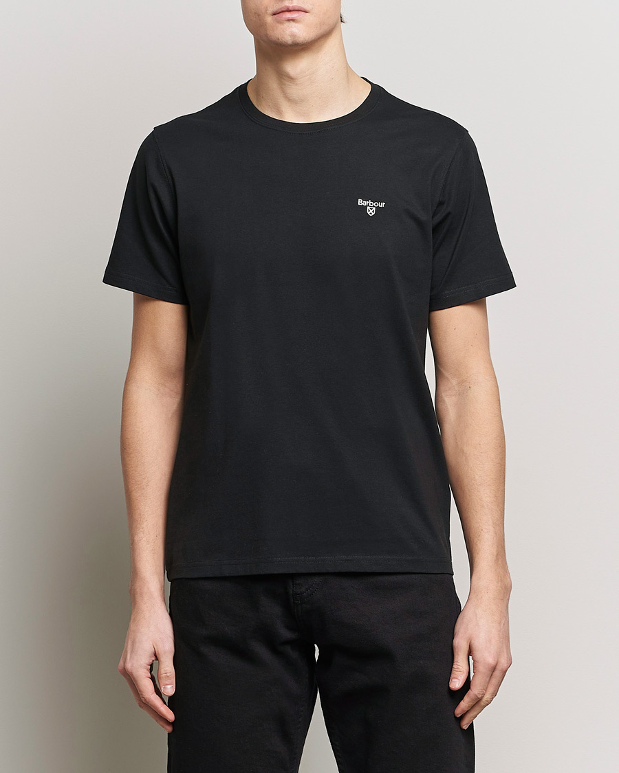 Herre | Kortærmede t-shirts | Barbour Lifestyle | Essential Sports T-Shirt Black