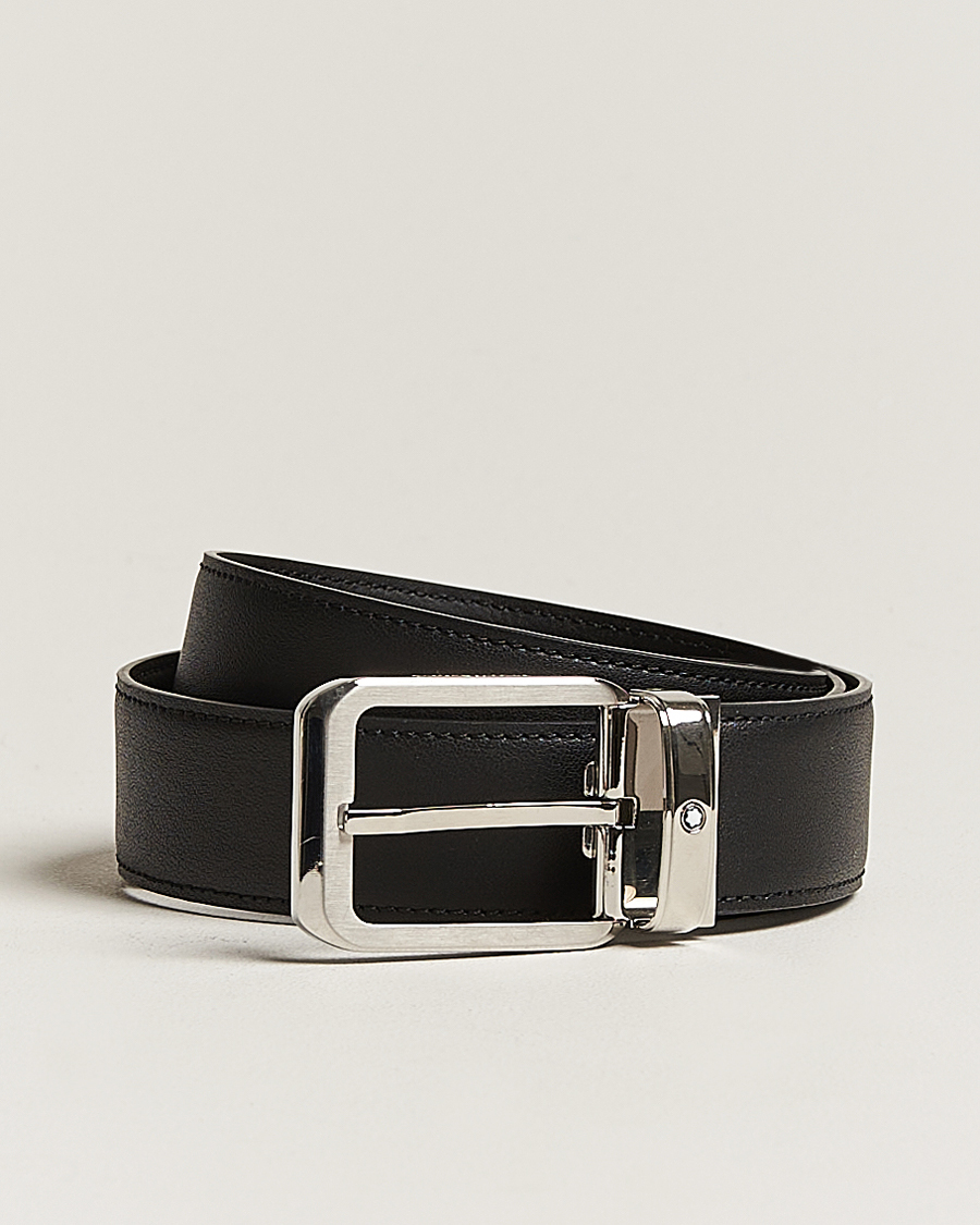 Herre | Bælter | Montblanc | Black 35 mm Leather belt Black