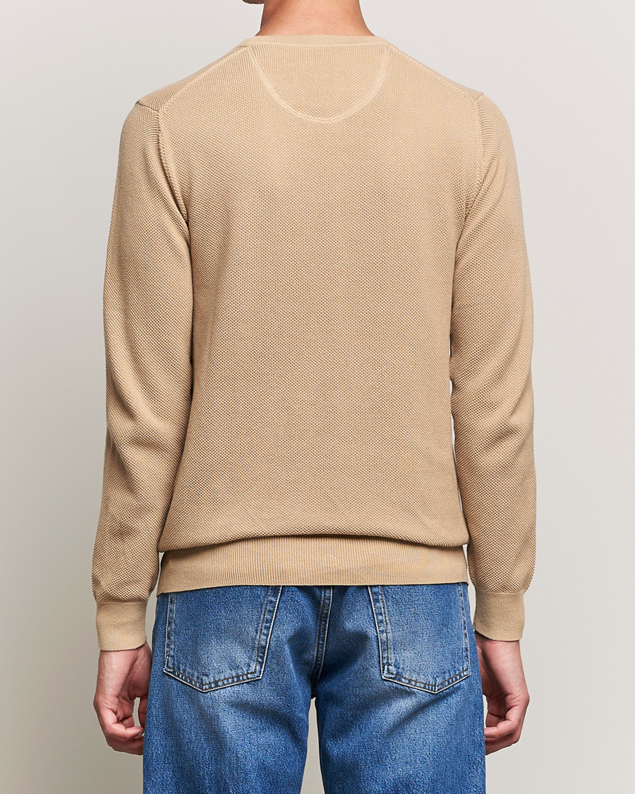 Herre | Trøjer | GANT | Cotton Pique Crew Neck Pullover Dark Khaki