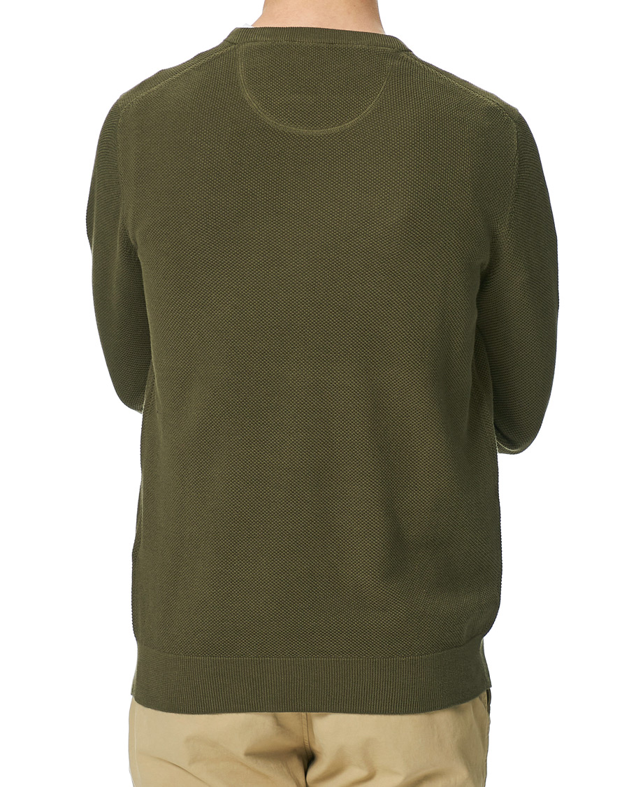 Herre | Trøjer | GANT | Cotton Pique Crew Neck Sweater Racing Green