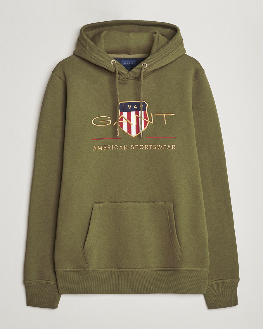 Herre | Trøjer | GANT | Archive Shield Hoodie Racing Green