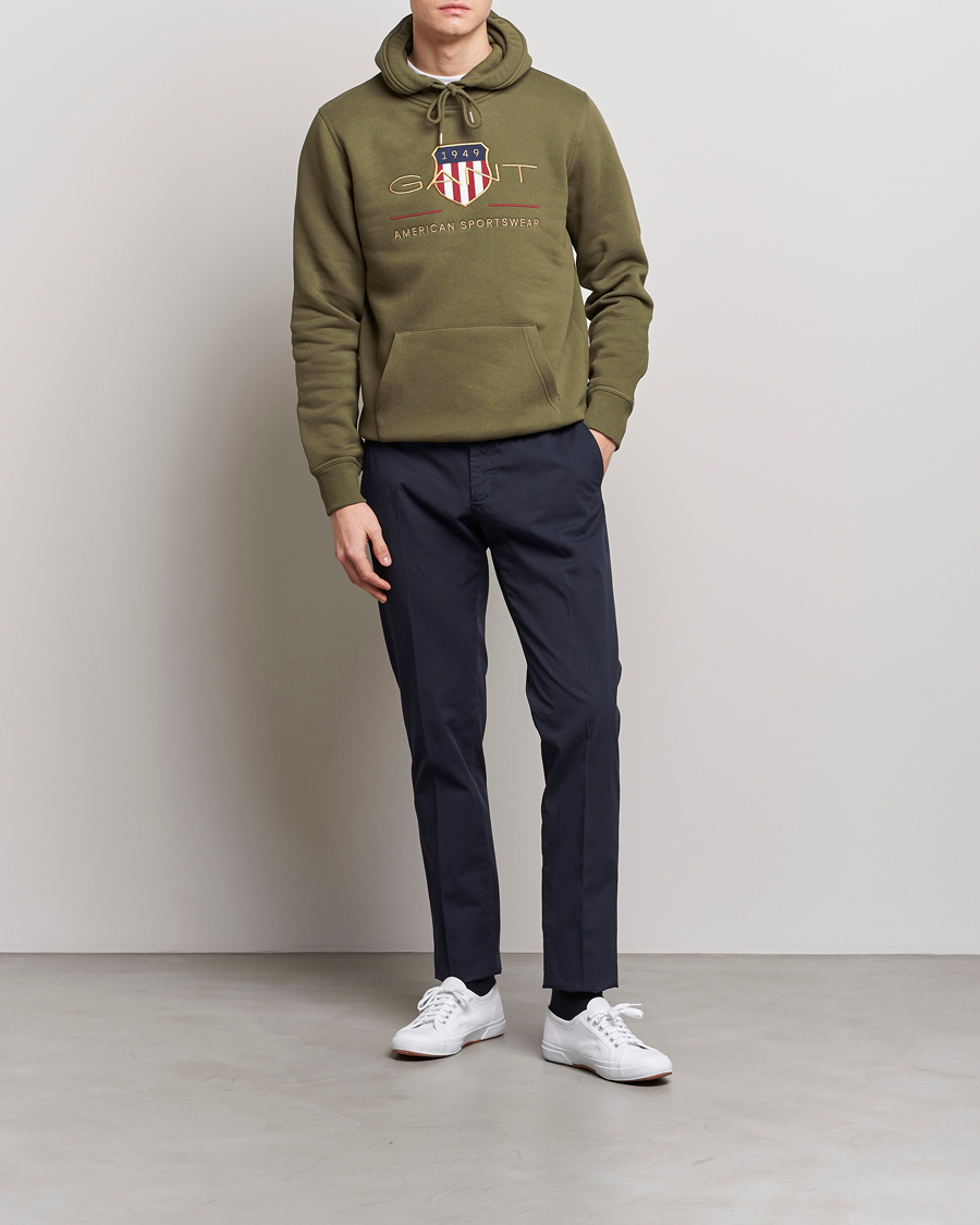 Herre | Trøjer | GANT | Archive Shield Hoodie Racing Green