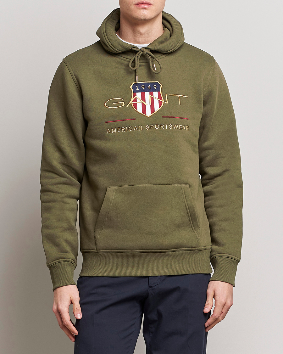 Herre | Trøjer | GANT | Archive Shield Hoodie Racing Green